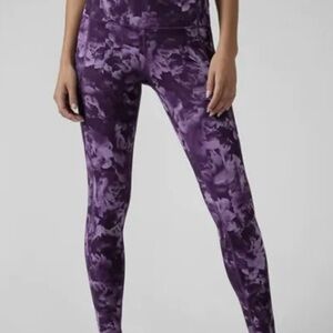 Athleta Purple Tie-Dye Leggings